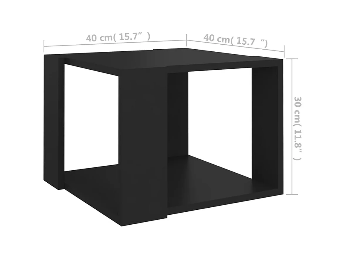 Mesa de centro | Mesa auxiliar con patas de metal marrón roble 50x50x40 cm SHL2642