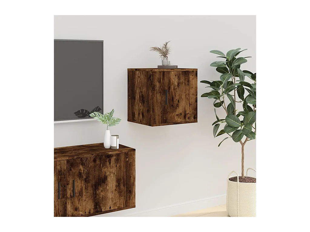 Mueble para TV  | Gabinete de TV |  Mueble de salón de pared roble ahumado 40x34,5x40 cm