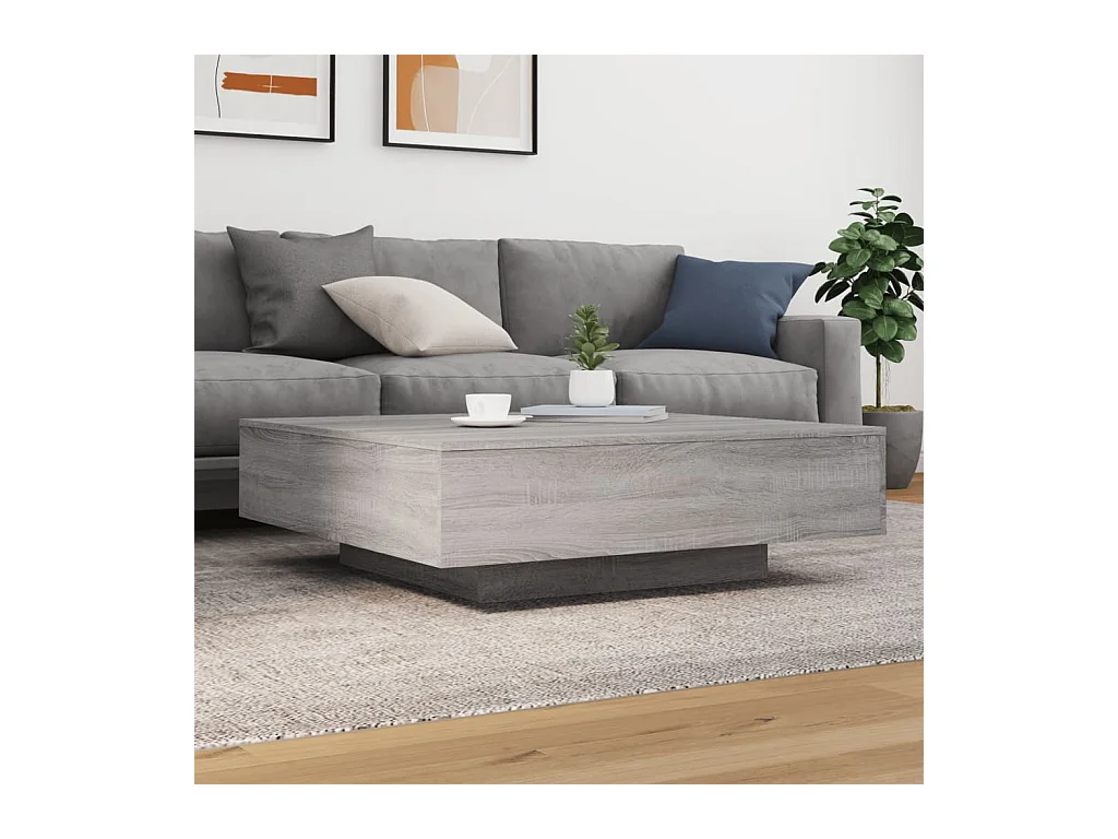 Mesa de centro-Mesa auxiliar de madera maciza de acacia 102x50x43 cm SHL269675