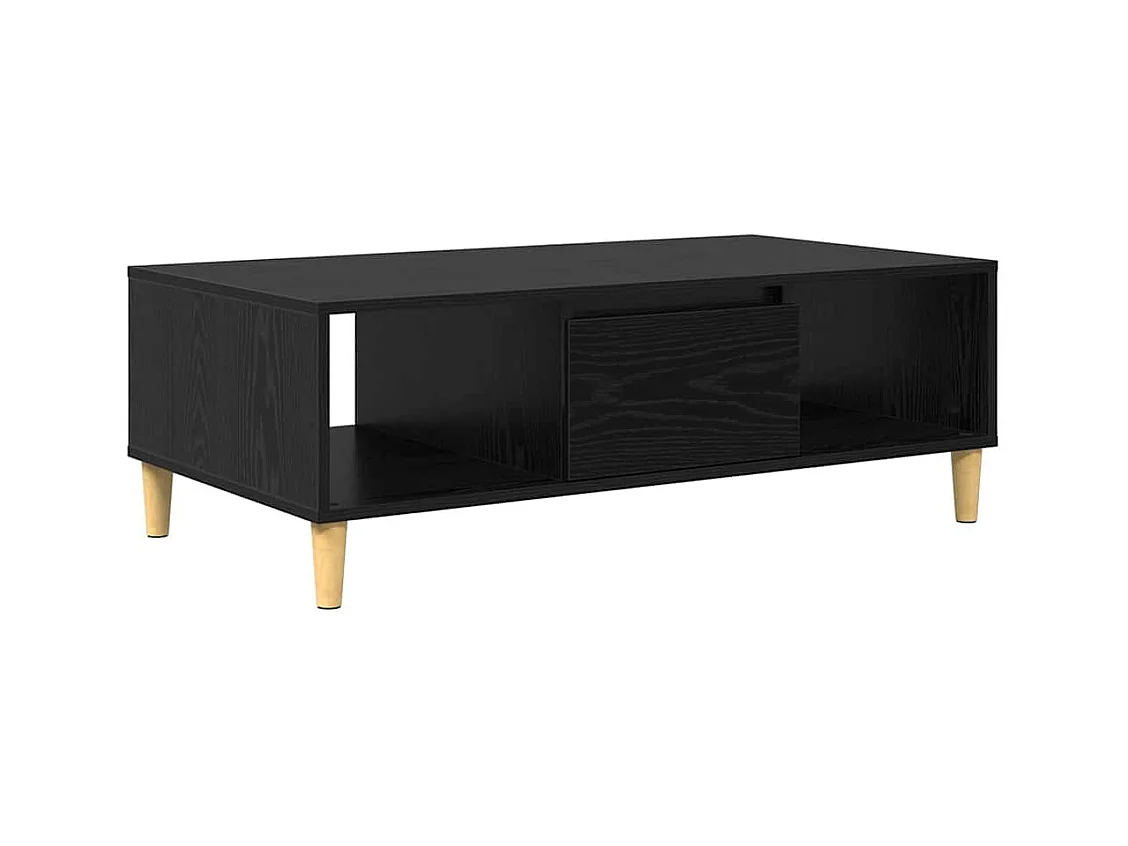 Table basse salon-Table d'appoint Chêne noir 103,5x60x35 cm Bois d'ingénierie SHL51546