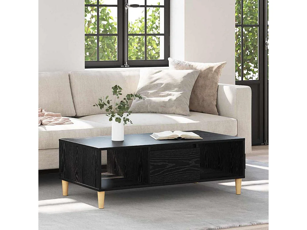 Mesa de centro | Mesa de apoio Carvalho preto 103.5x60x35 cm
