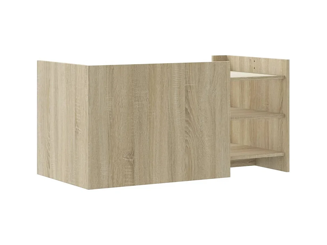 Mesa de centro-Mesa auxiliar madera maciza de acacia 90x55x40 cm SHL4917