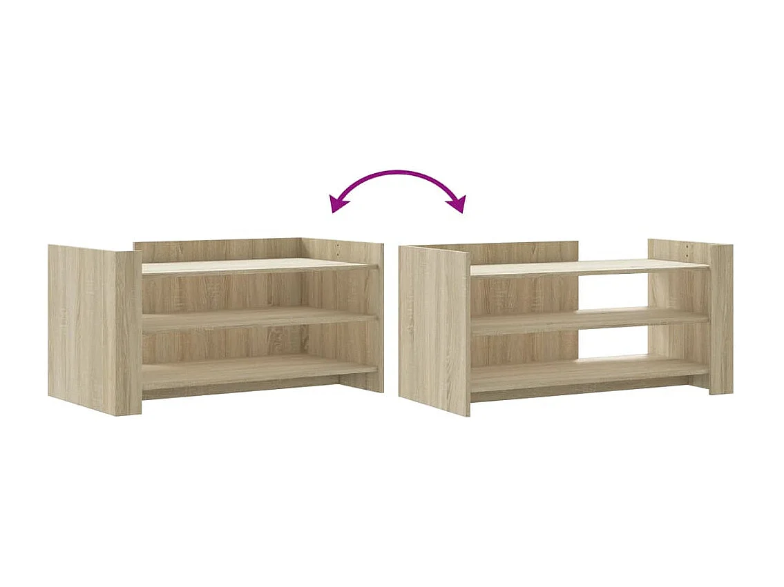 Couchtisch-Wohnzimmertisch-Beistelltische Sonoma-Eiche 100x50x50 cm Holzwerkstoff SHL78403