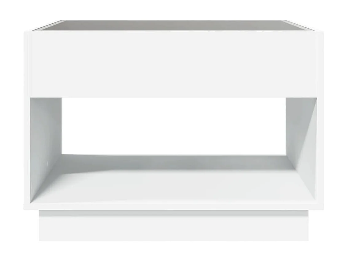 Couchtisch mit Infinity-LED | Beistelltische | Sofatisch Weiß 70x50x50 cm SHL23705
