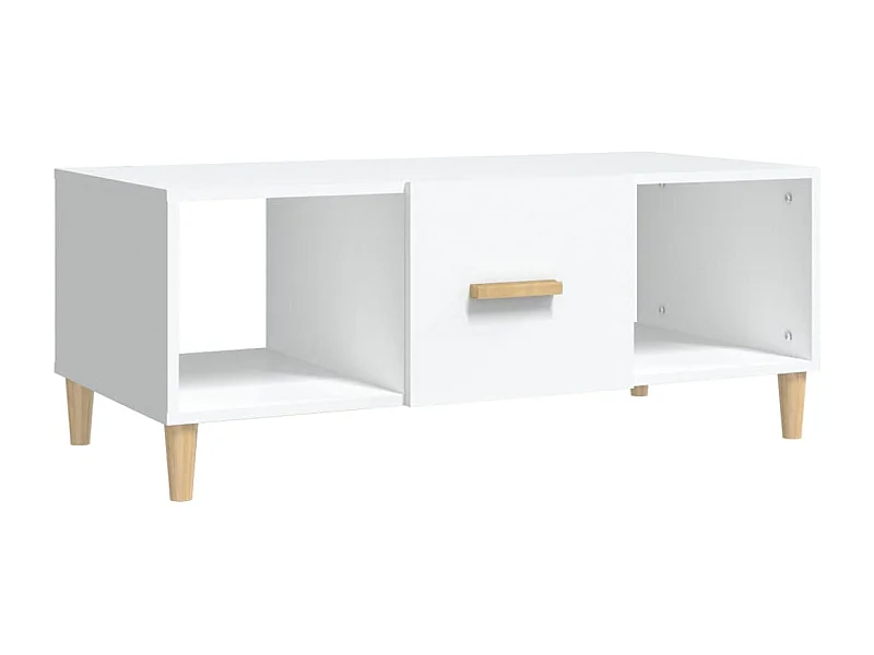 Mesa de centro | Mesa auxiliar madera contrachapada blanca 90x49x45 cm SHL3451