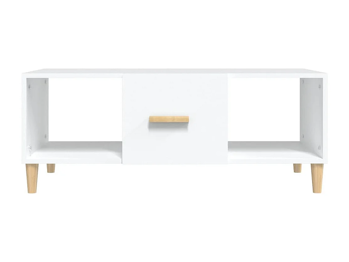 Mesa de centro | Mesa auxiliar madera contrachapada blanca 90x49x45 cm SHL3451