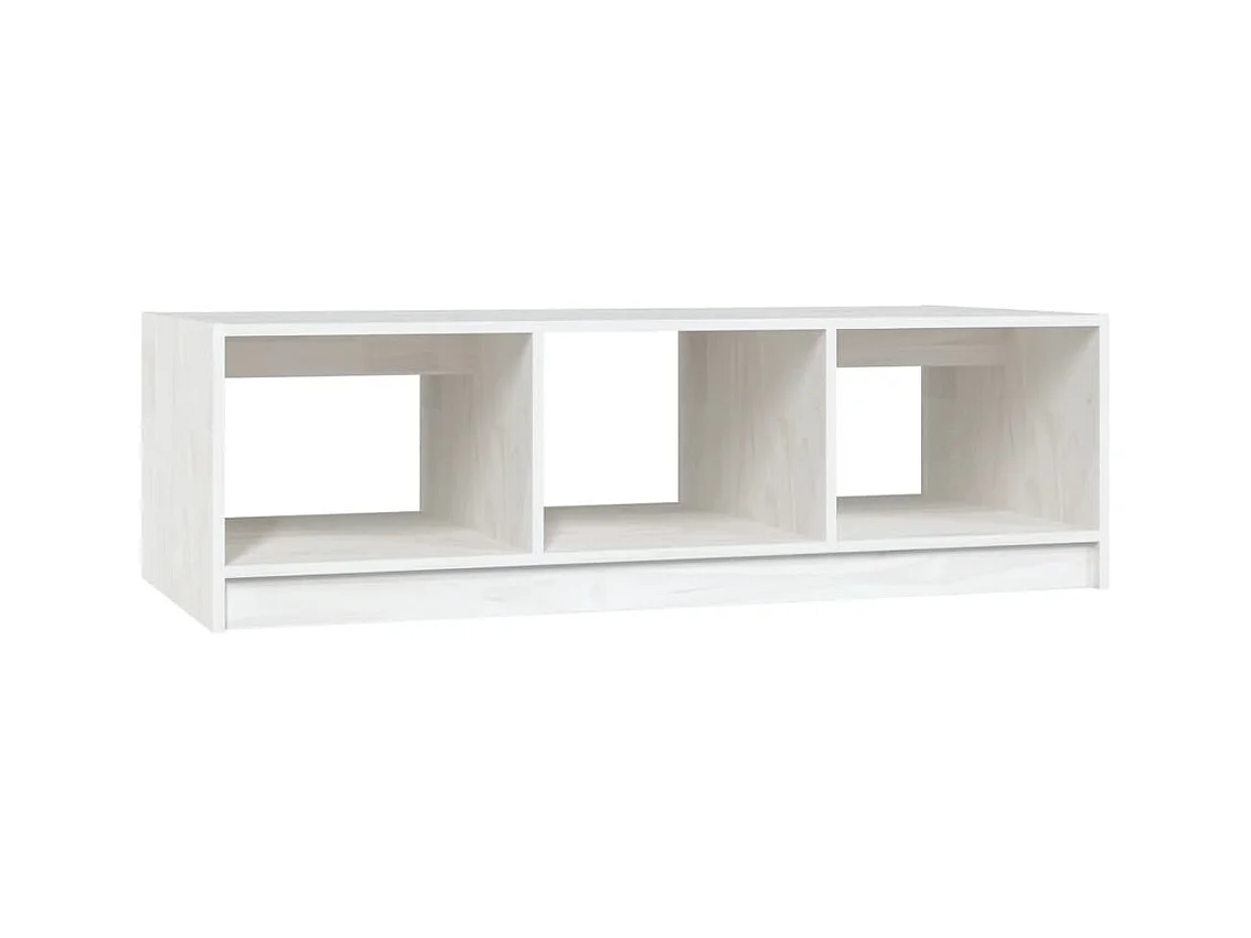 Table basse salon-Table d'appoint blanc 110x50x34 cm bois de pin massif SHL28204