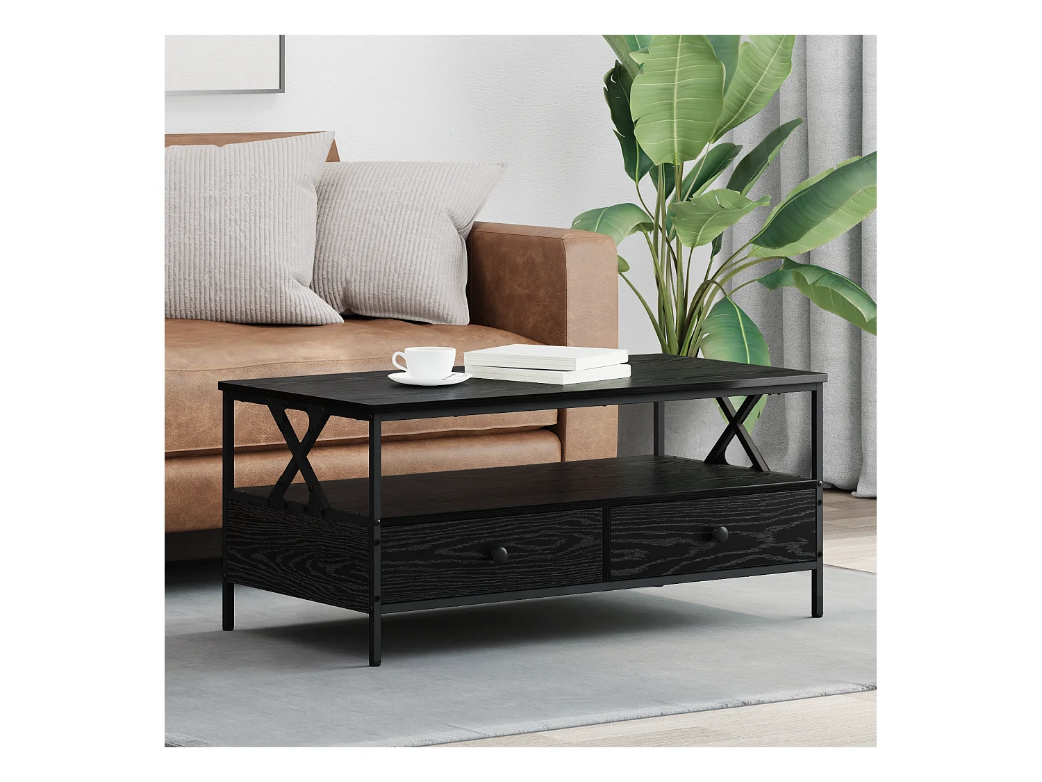 Mesas de centro | Mesas auxiliares 2 uds madera de ingeniería blanco 50x50x40 cm SHL132332