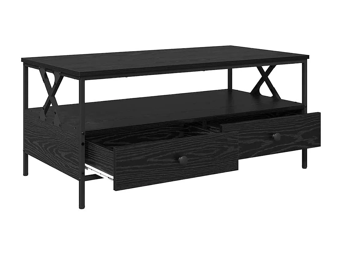 Mesa de centro | Mesa de apoio with Drawer Carvalho preto 100x51x45 cm