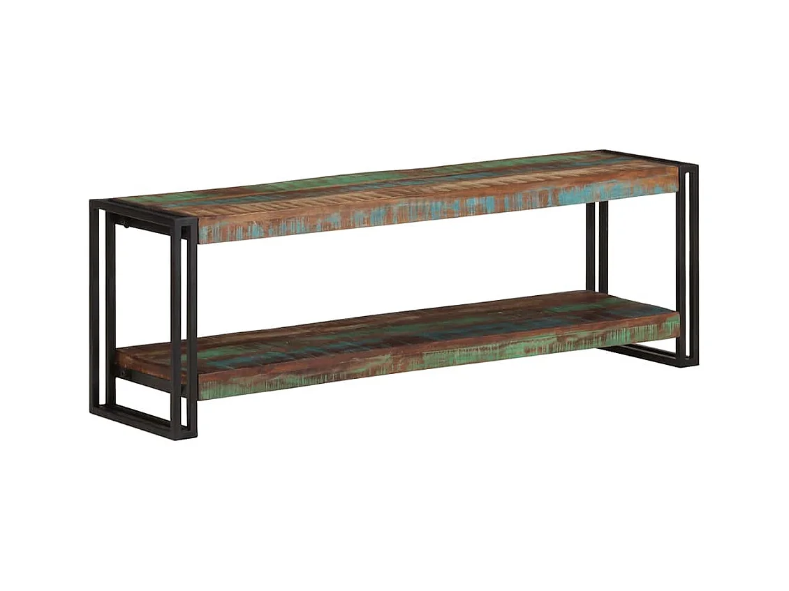 Mueble para la TV | Gabinete de TV | Mueble de salón de madera maciza reciclada 120x30x40 cm