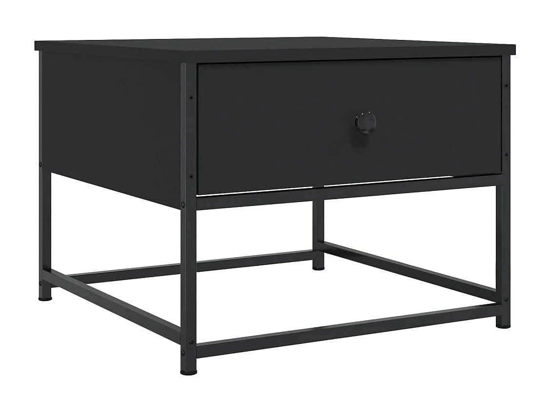 Table basse salon-Table d'appoint noir 51x51x40 cm bois d'ingénierie SHL14441