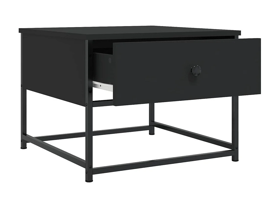 Table basse salon-Table d'appoint noir 51x51x40 cm bois d'ingénierie SHL14441