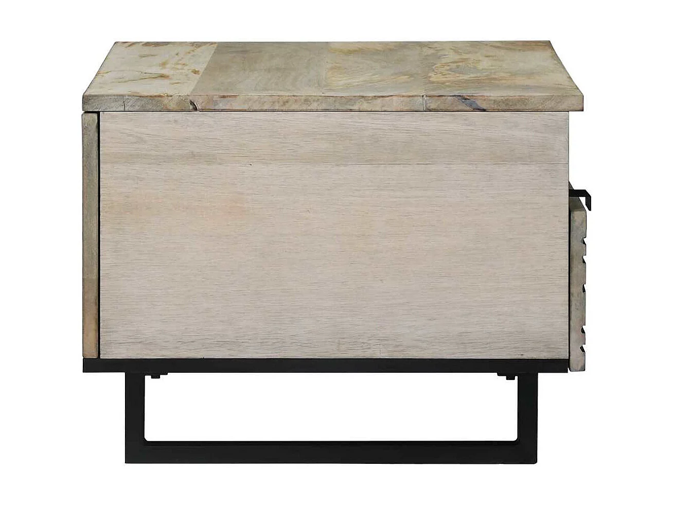Table basse salon-Table d'appoint avec tiroir avec stockage Blanc, Noir 80x50x40 cm SHL31770