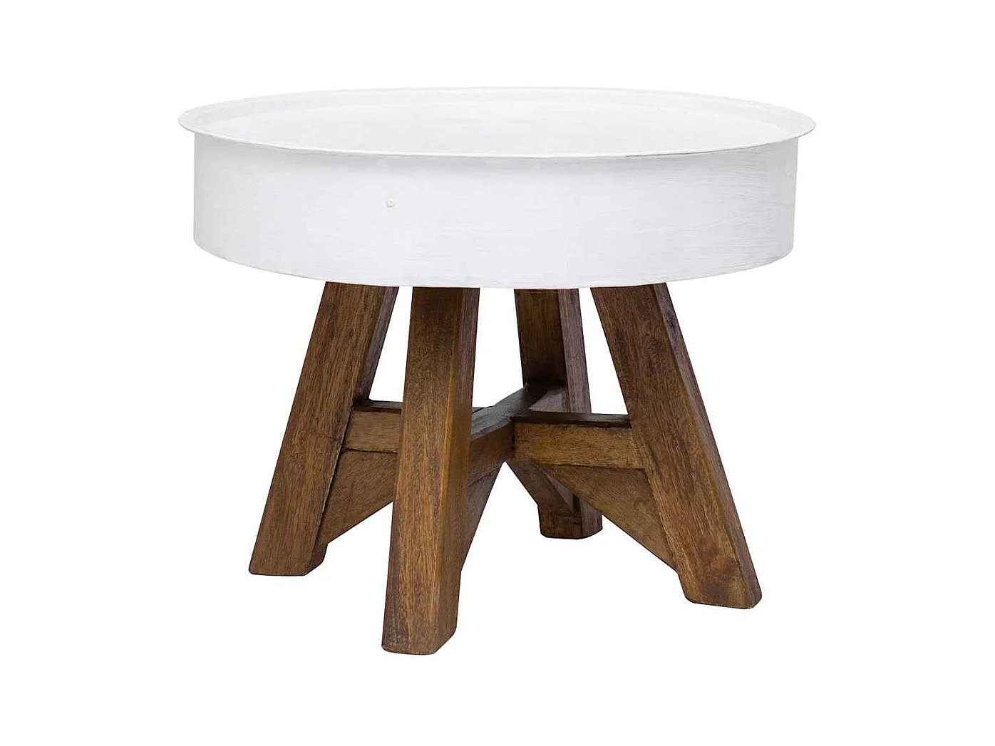 Mesa de centro | Mesa de café | Mesa auxiliar 2 piezas Marrón cera 49x49x28 cm SHL546671