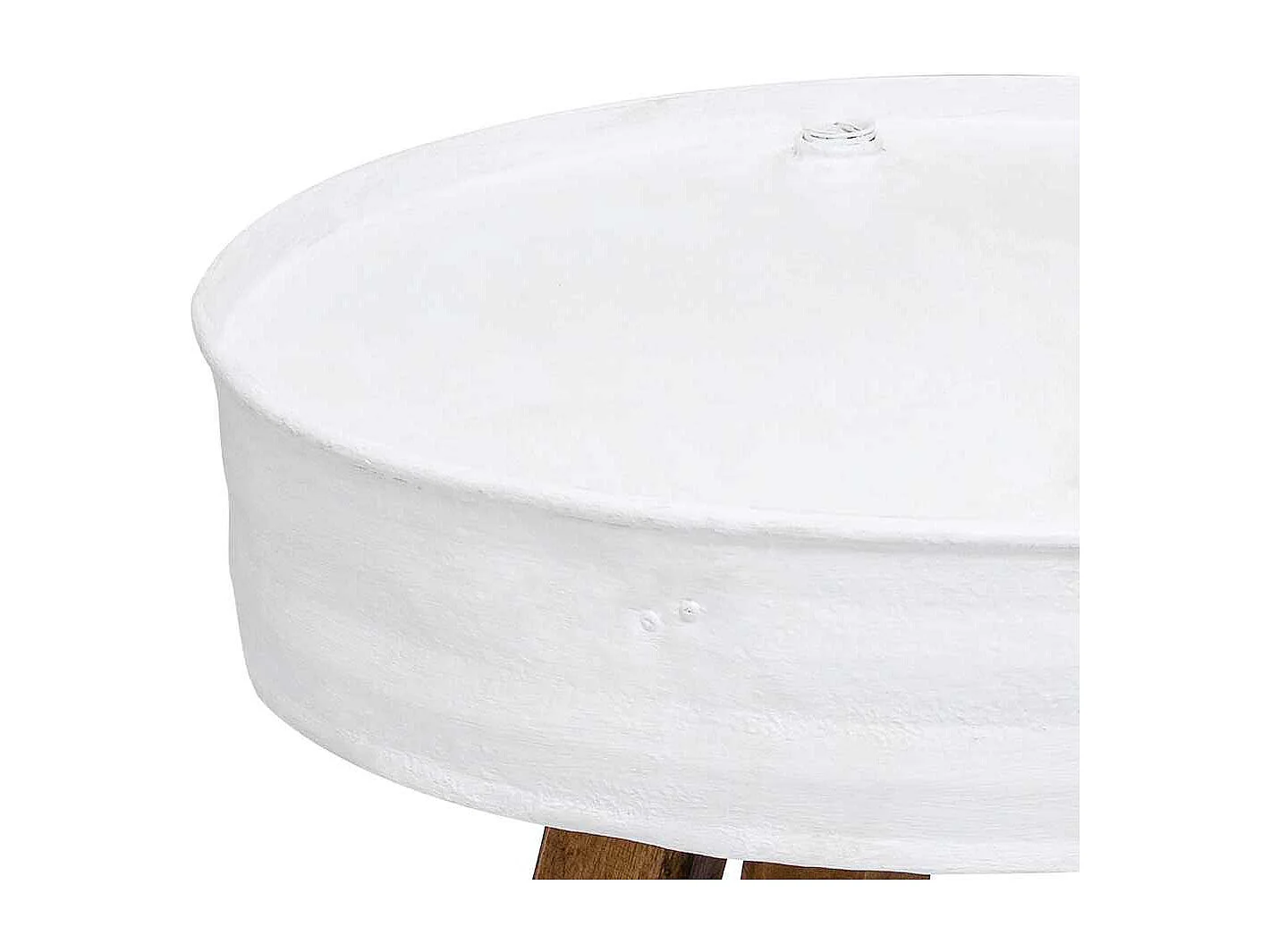 Couchtisch-Beistelltisch-Sofatisch Altholz Massiv 60x45 cm Weiß SHL85179