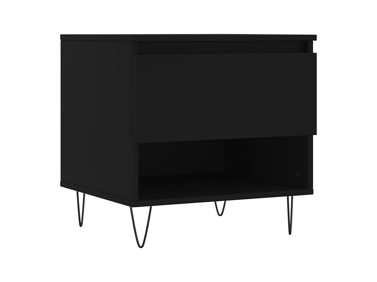 Table basse salon-Table à thé noir 50x46x50 cm bois d’ingénierie SHL45711