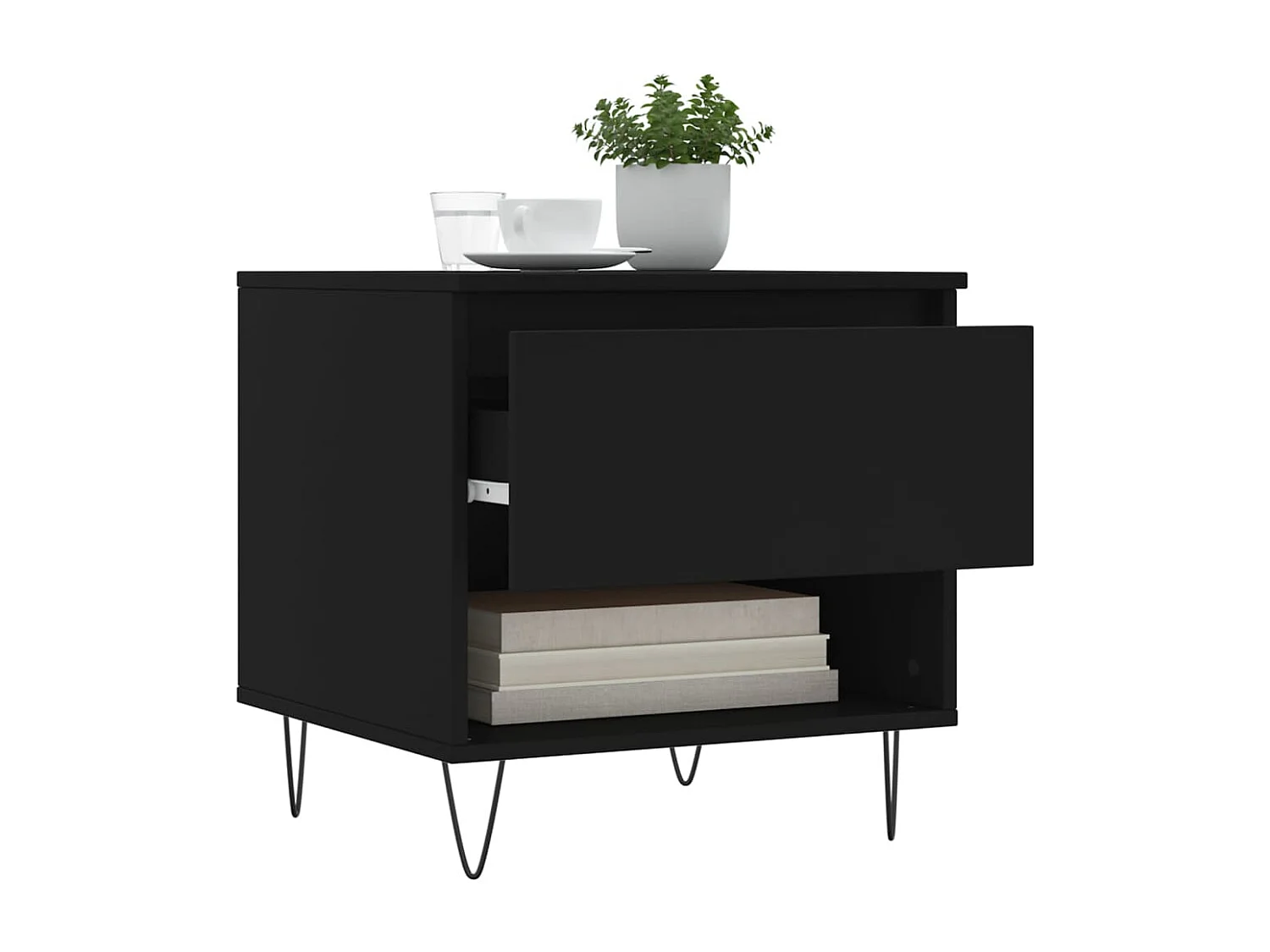 Mesa de centro | Mesa auxiliar madera y hierro gris Sonoma 100x45x45 cm SHL4966