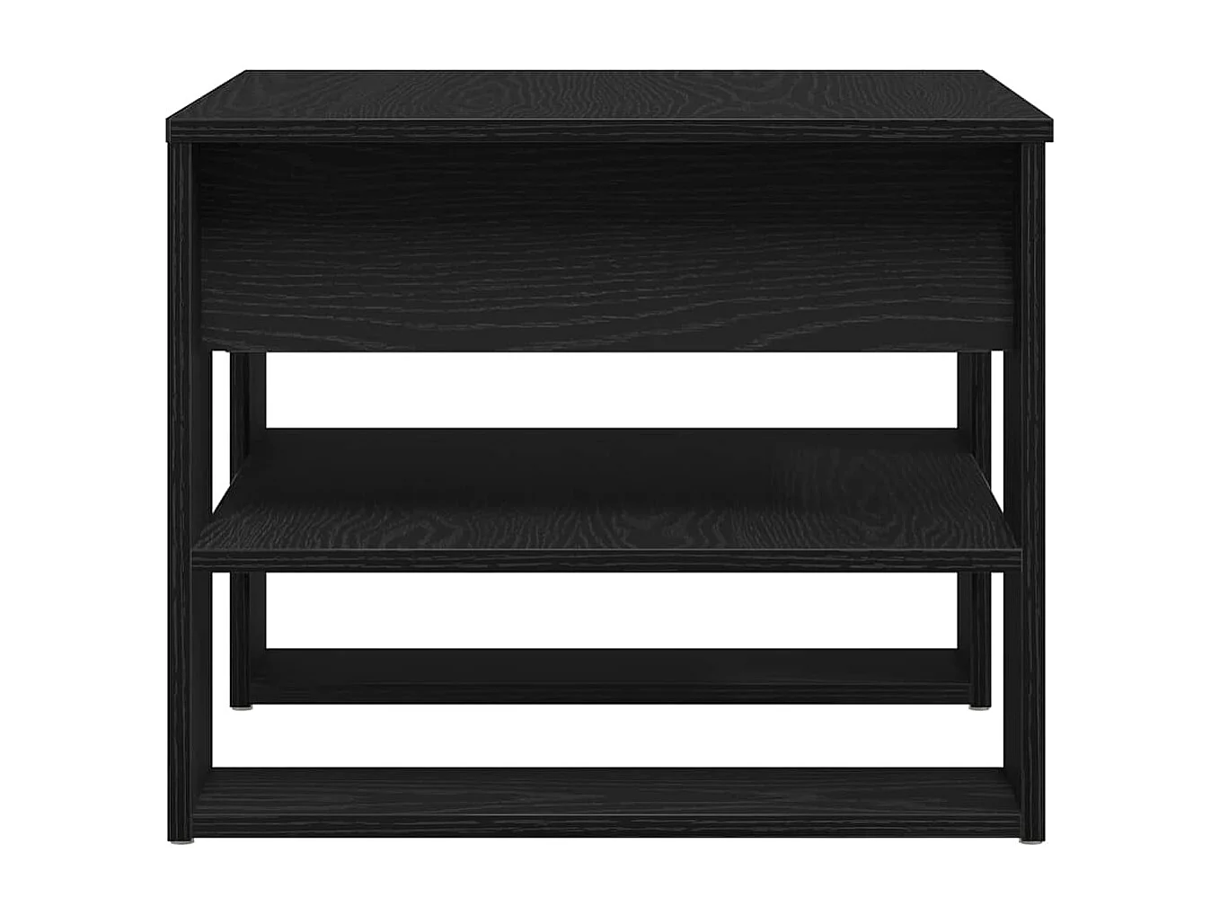 Couchtisch-Wohnzimmertisch-Beistelltische Schwarz Eichen-Optik 55,5x55x45 cm Holzwerkstoff SHL65168