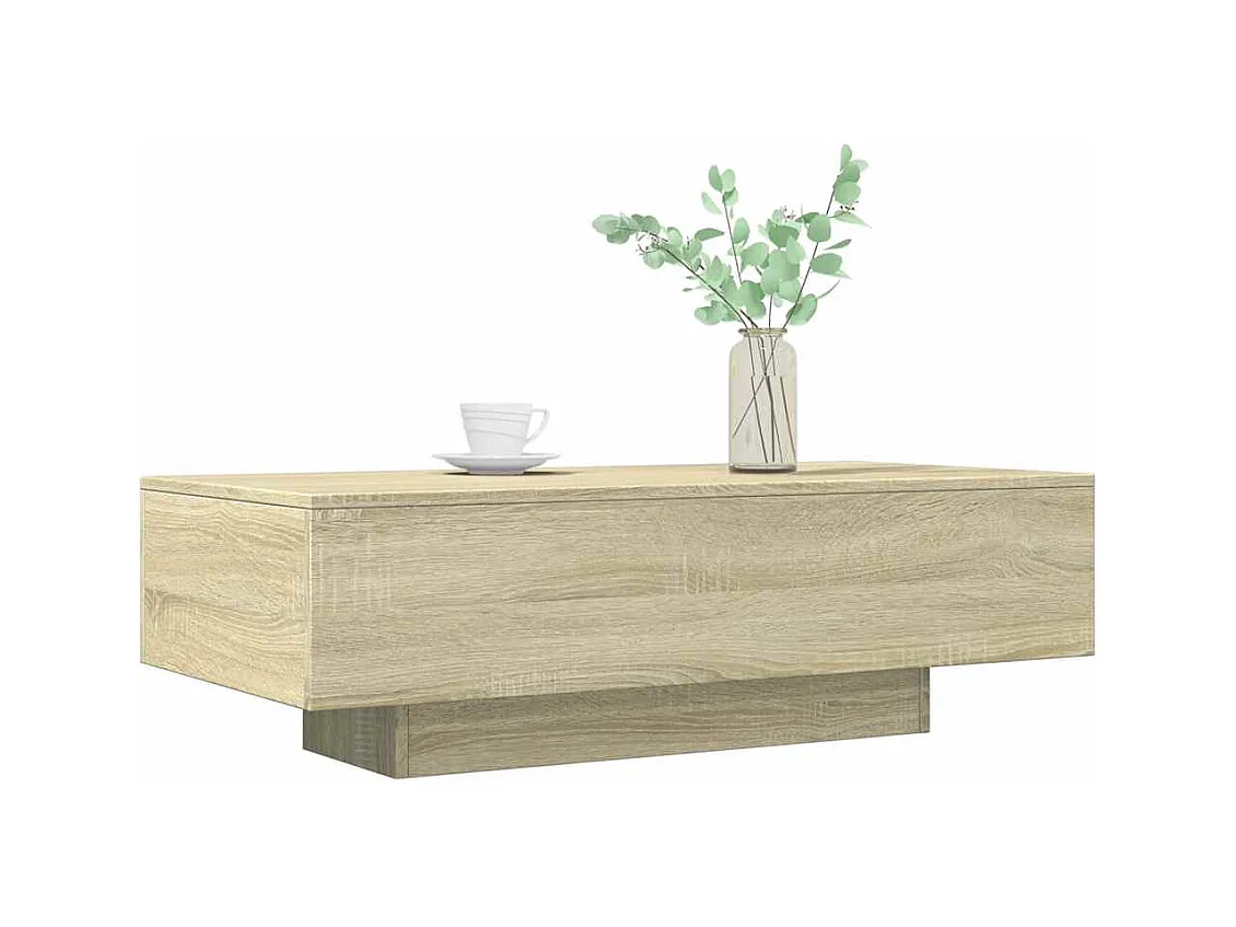 Mesa de centro | Mesa de apoio 100x49.5x31 cm derivados madeira carvalho sonoma