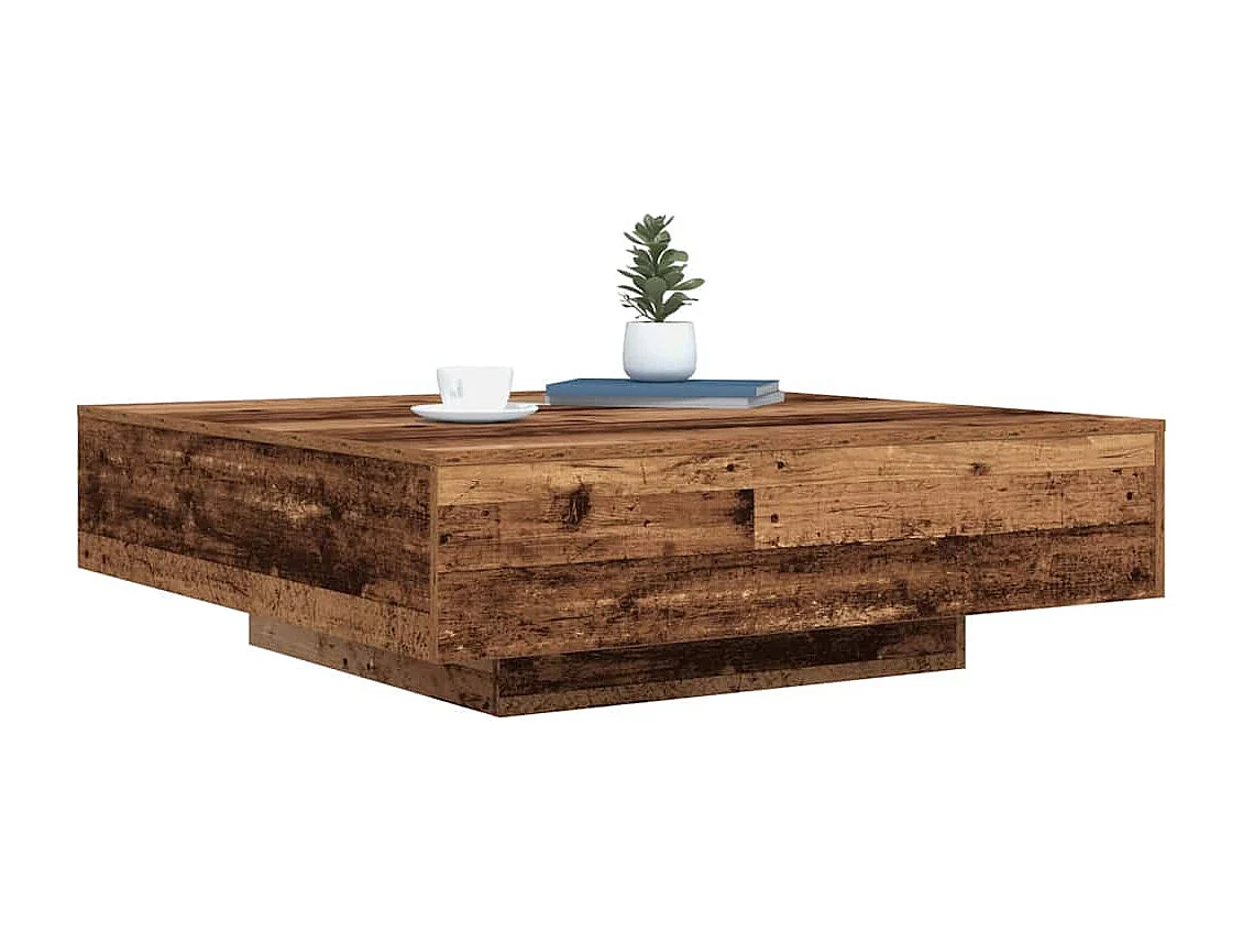 Couchtisch-Wohnzimmertisch-Beistelltische Altholz 100x100x31 cm Holzwerkstoff SHL92141