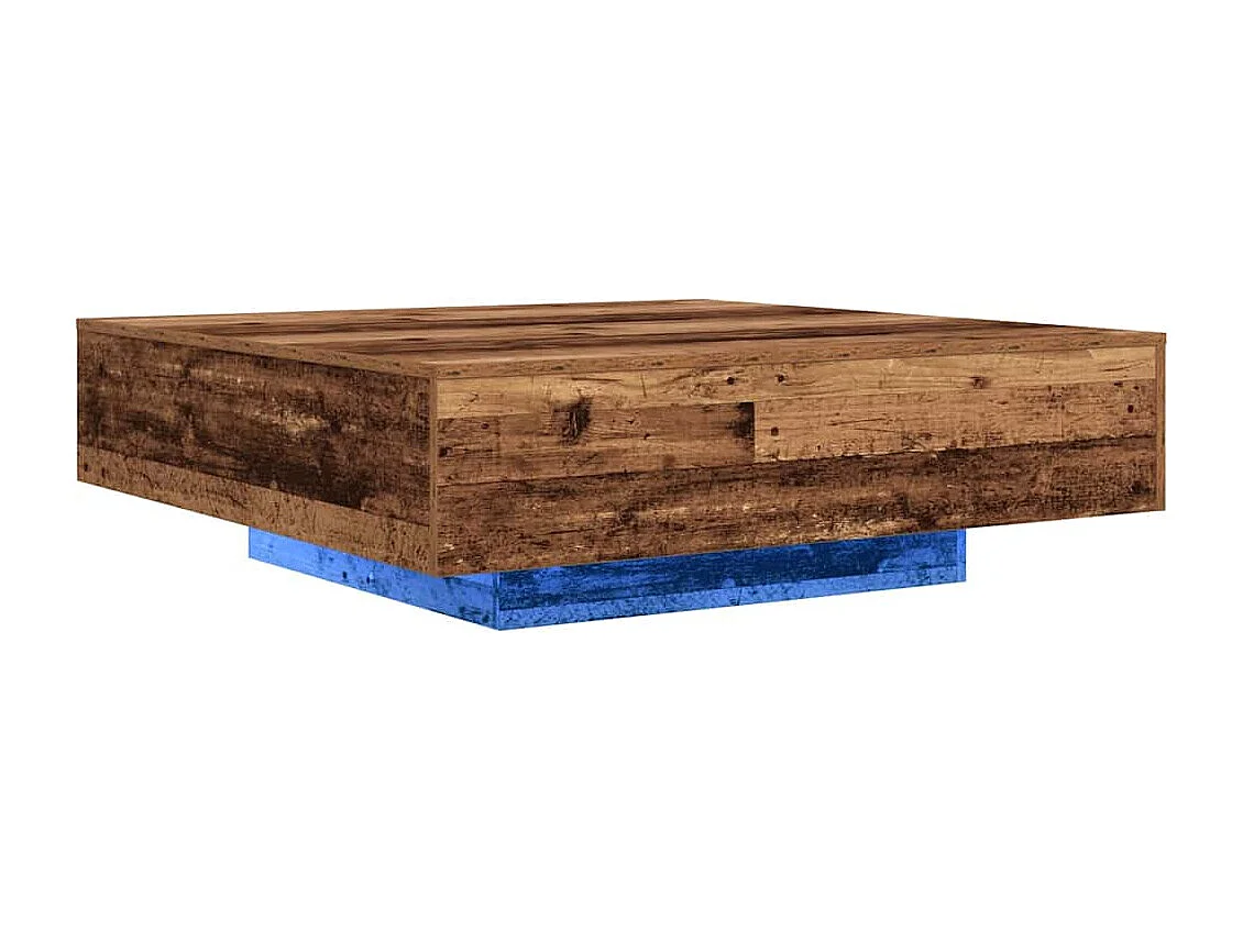 Salontafel | Koffietafel Oud hout 100 x 100 x 31 cm Bewerkt hout