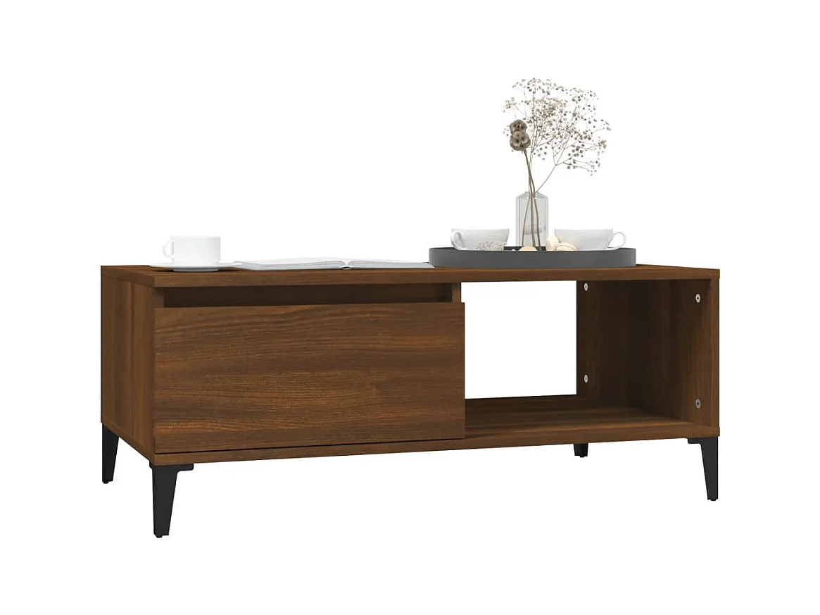 Mesa de centro | Mesa auxiliar madera contrachapada roble Sonoma 50x50x35 cm SHL2993