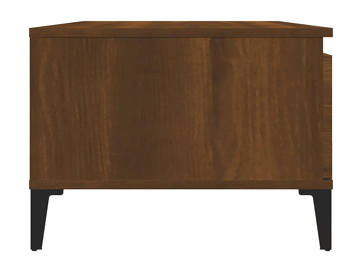 Table basse salon-Table d'appoint Chêne marron 90x50x36,5 cm Bois d'ingénierie SHL26395
