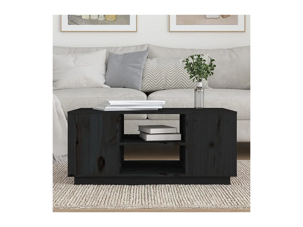 Mesa de centro | Mesa auxiliar madera contrachapada gris hormigón 90x50x36,5 cm SHL3863