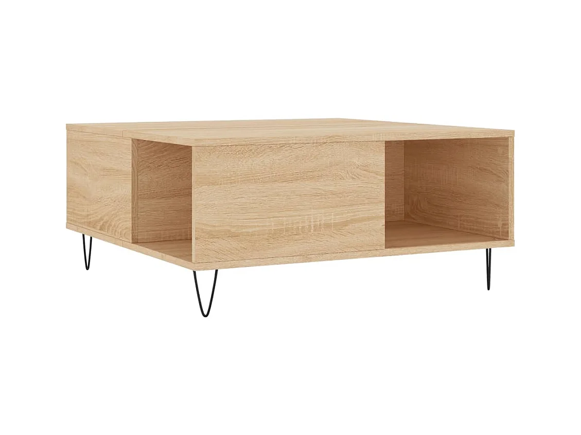 Table basse salon-Table d'appoint chêne sonoma 80x80x36,5 cm bois d'ingénierie SHL16002