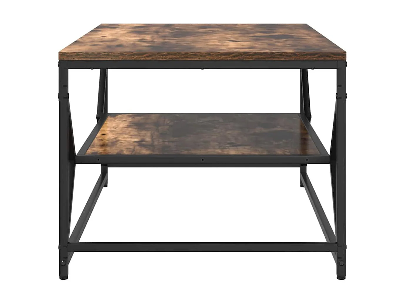 Table basse salon-Table d'appoint avec Étagère Chêne Fumé 90x50x40 cm Bois Mécanisé SHL62203