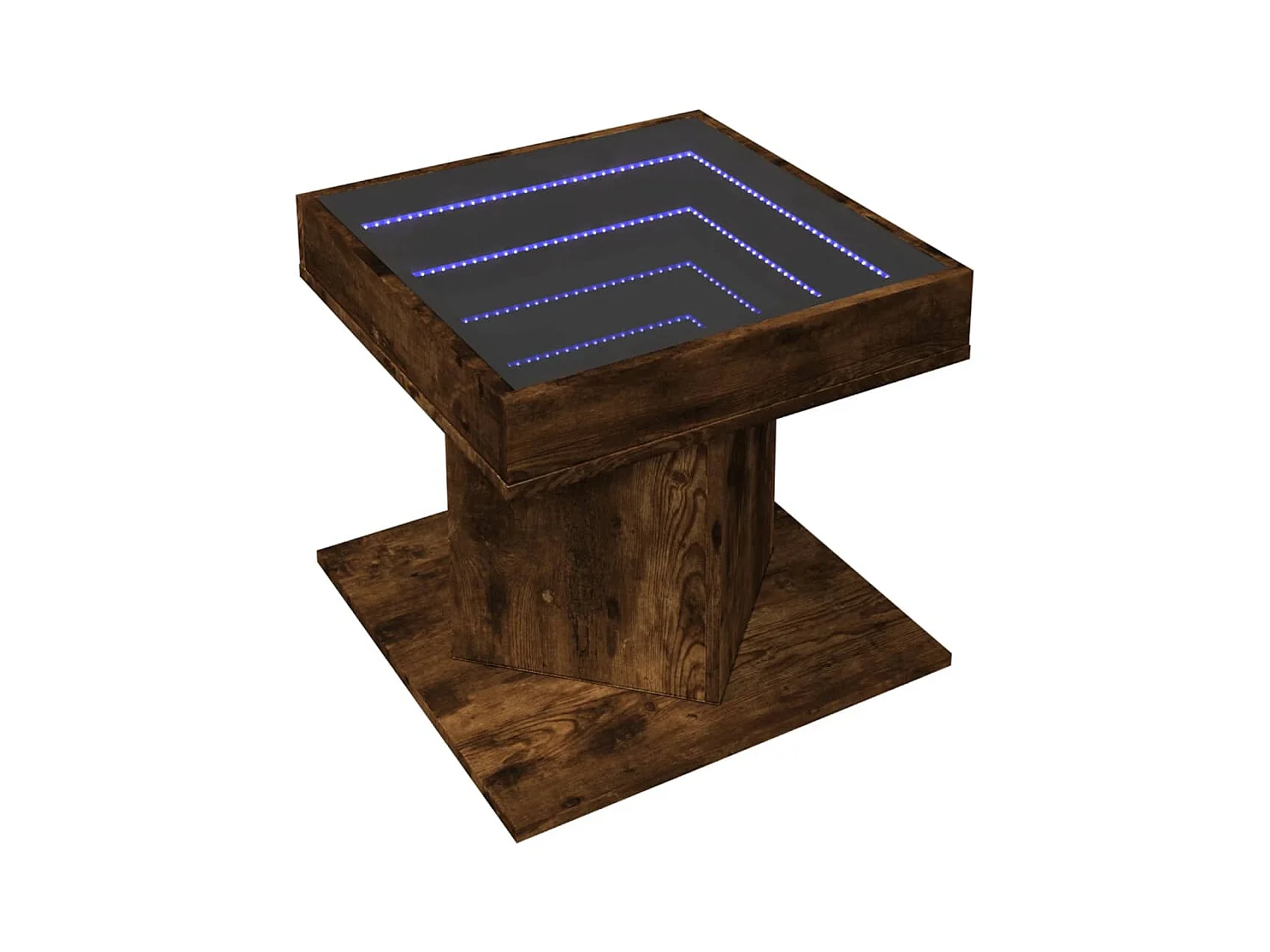 Mesa de centro-Mesa auxiliar madera contrachapada roble ahumado 96x50x45 cm SHL3860