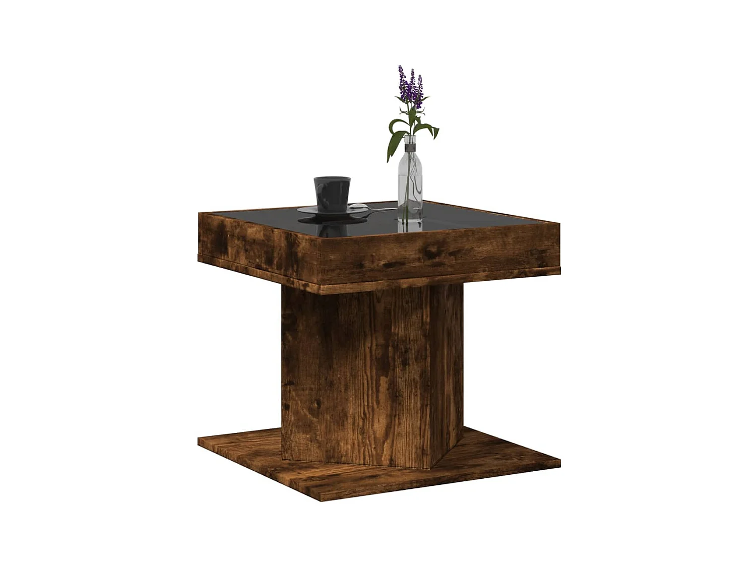 Mesa de centro-Mesa auxiliar madera contrachapada roble ahumado 96x50x45 cm SHL3860