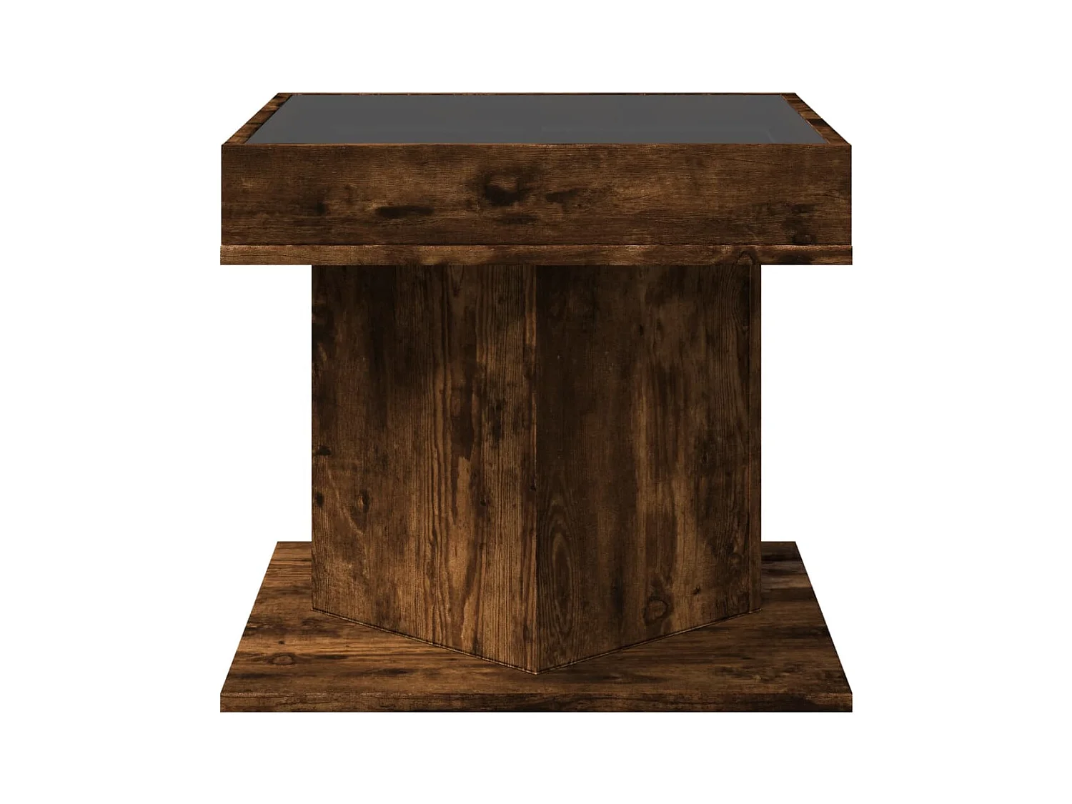 Mesa de centro-Mesa auxiliar madera contrachapada roble ahumado 96x50x45 cm SHL3860