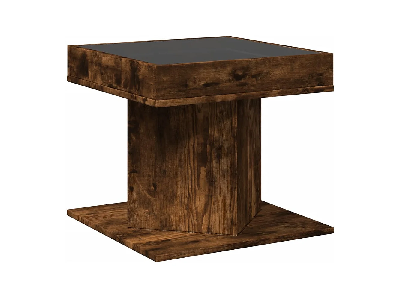 Mesa de centro-Mesa auxiliar madera contrachapada roble ahumado 96x50x45 cm SHL3860