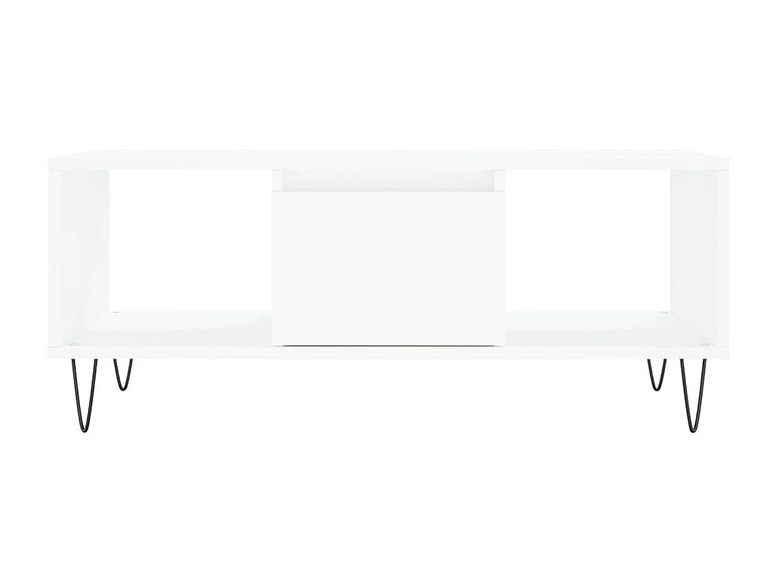 Mesa de centro | Mesa auxiliar madera ingeniería metal marrón 90x57x35 cm SHL2093