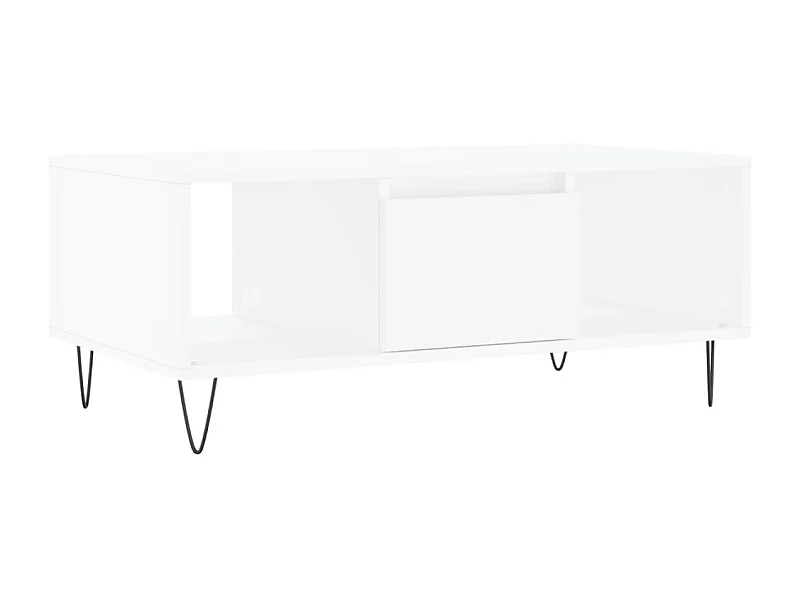 Couchtisch-Wohnzimmertisch-Beistelltische Weiß 90x50x36,5 cm Holzwerkstoff SHL68833