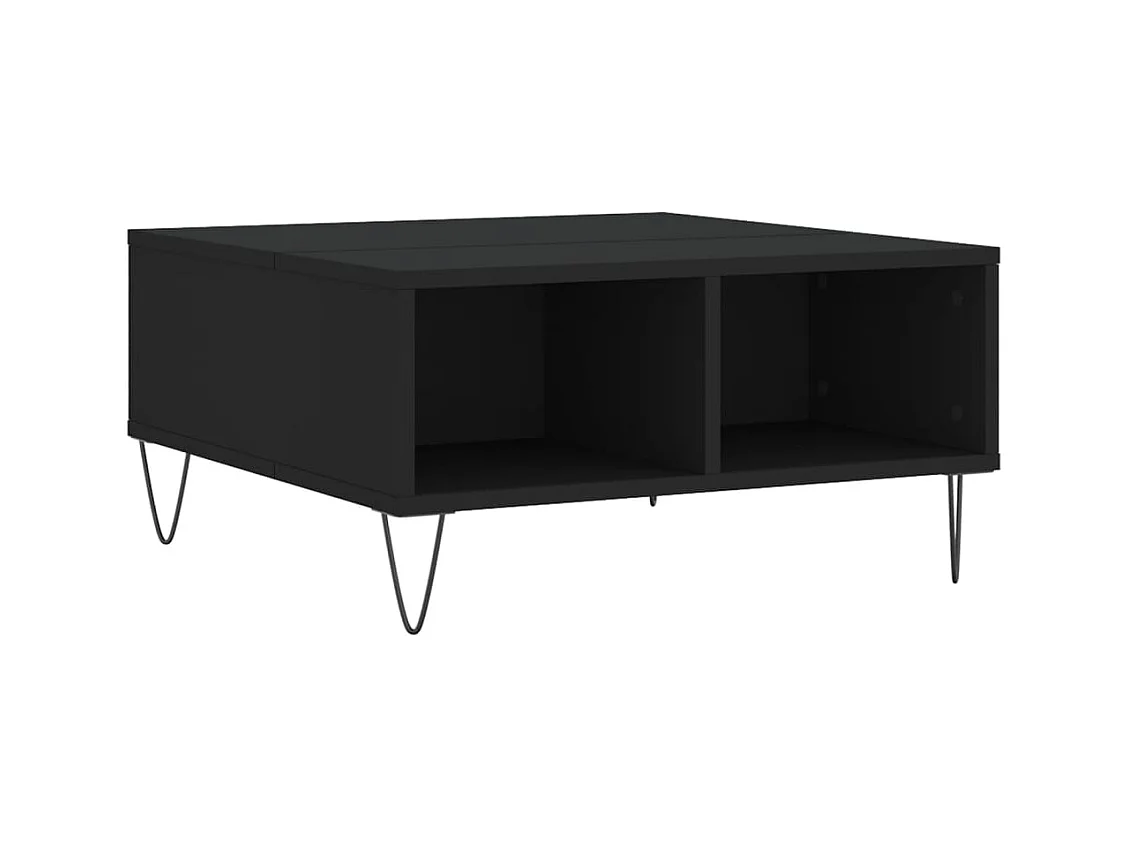 Table basse salon-Table d'appoint noir 60x60x30 cm bois d'ingénierie SHL49099