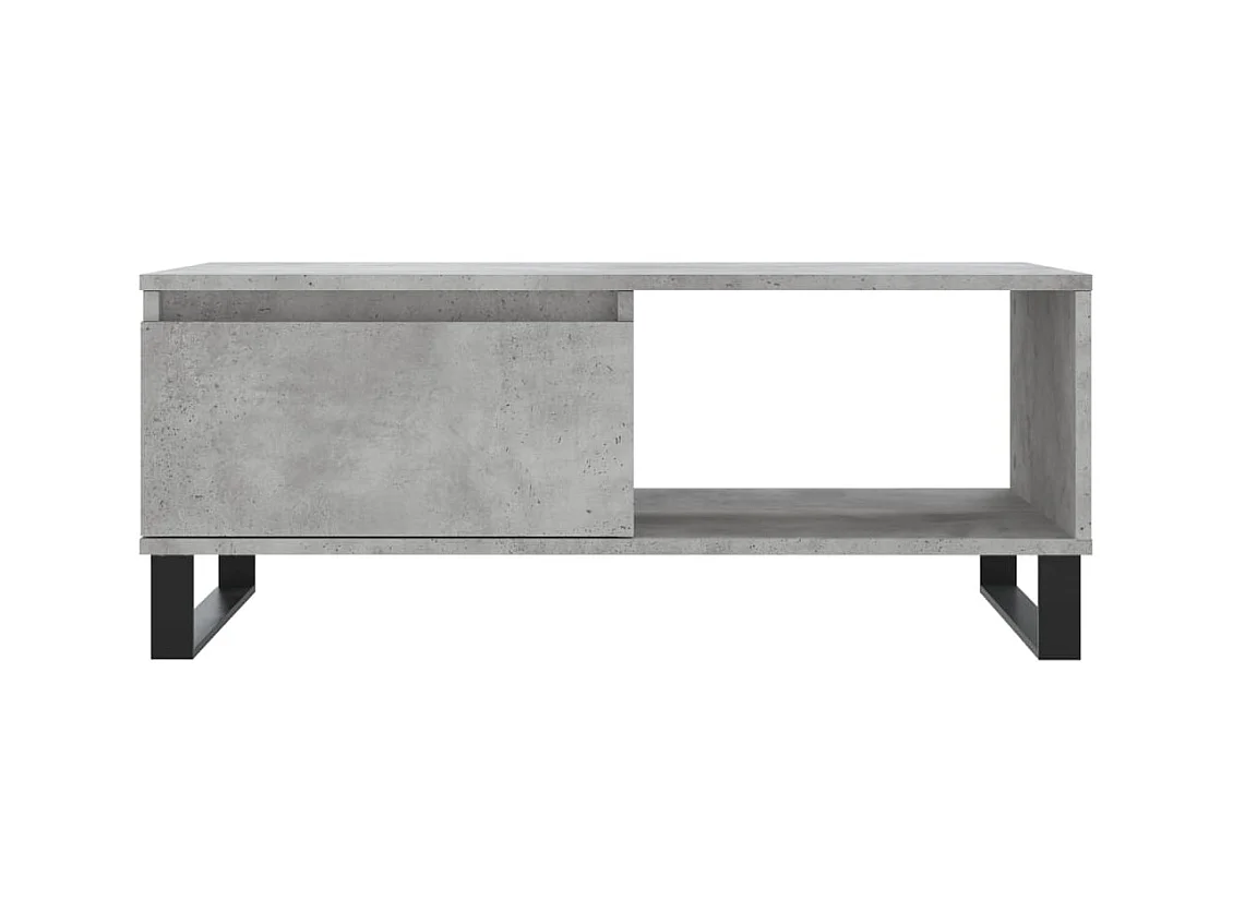 Mesa de centro | Mesa auxiliar madera ingeniería metal gris Sonoma 100x57x35 cm SHL2489