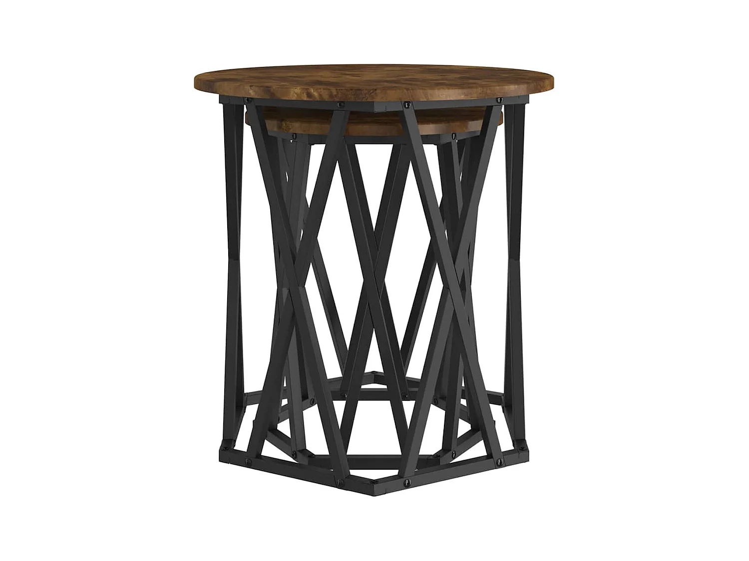 Mesa de centro-Mesa auxiliar-Mesita de centro madera ingeniería roble Sonoma 80x50,5x41,5 cm SHL95886