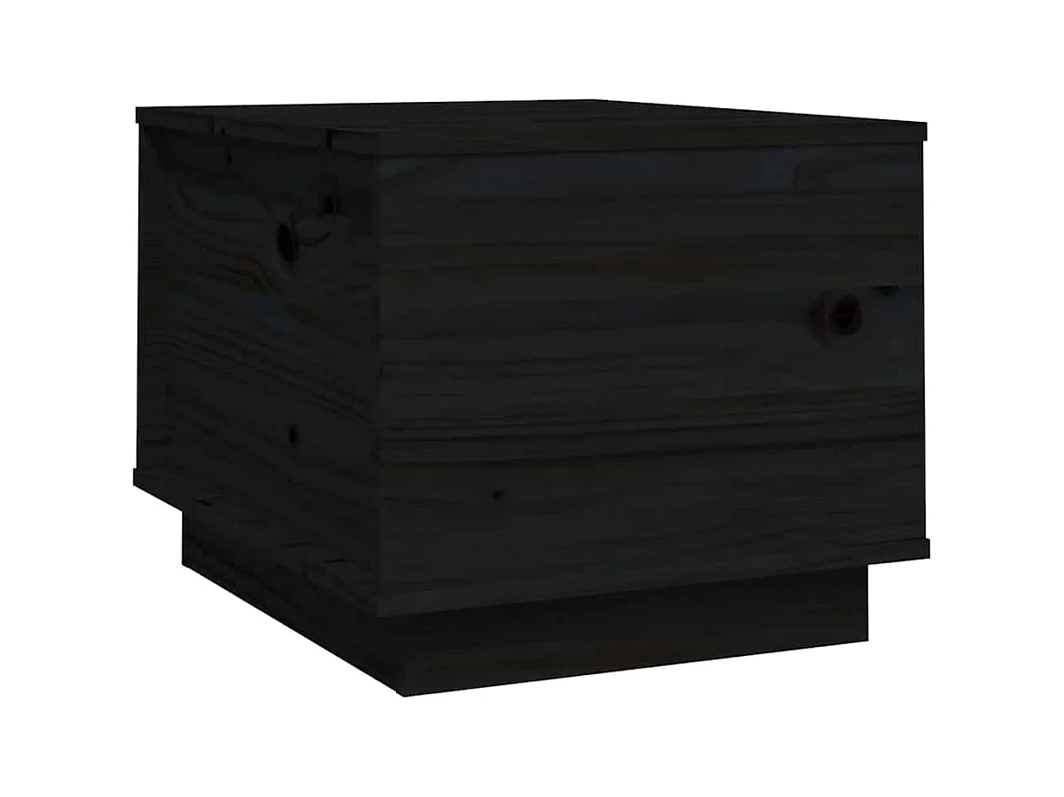 Table basse salon-Table d'appoint Noir 40x50x35 cm Bois massif de pin SHL23028