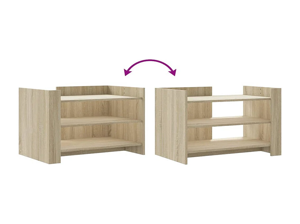 Couchtisch-Wohnzimmertisch-Beistelltische Sonoma-Eiche 80x50x50 cm Holzwerkstoff SHL83257