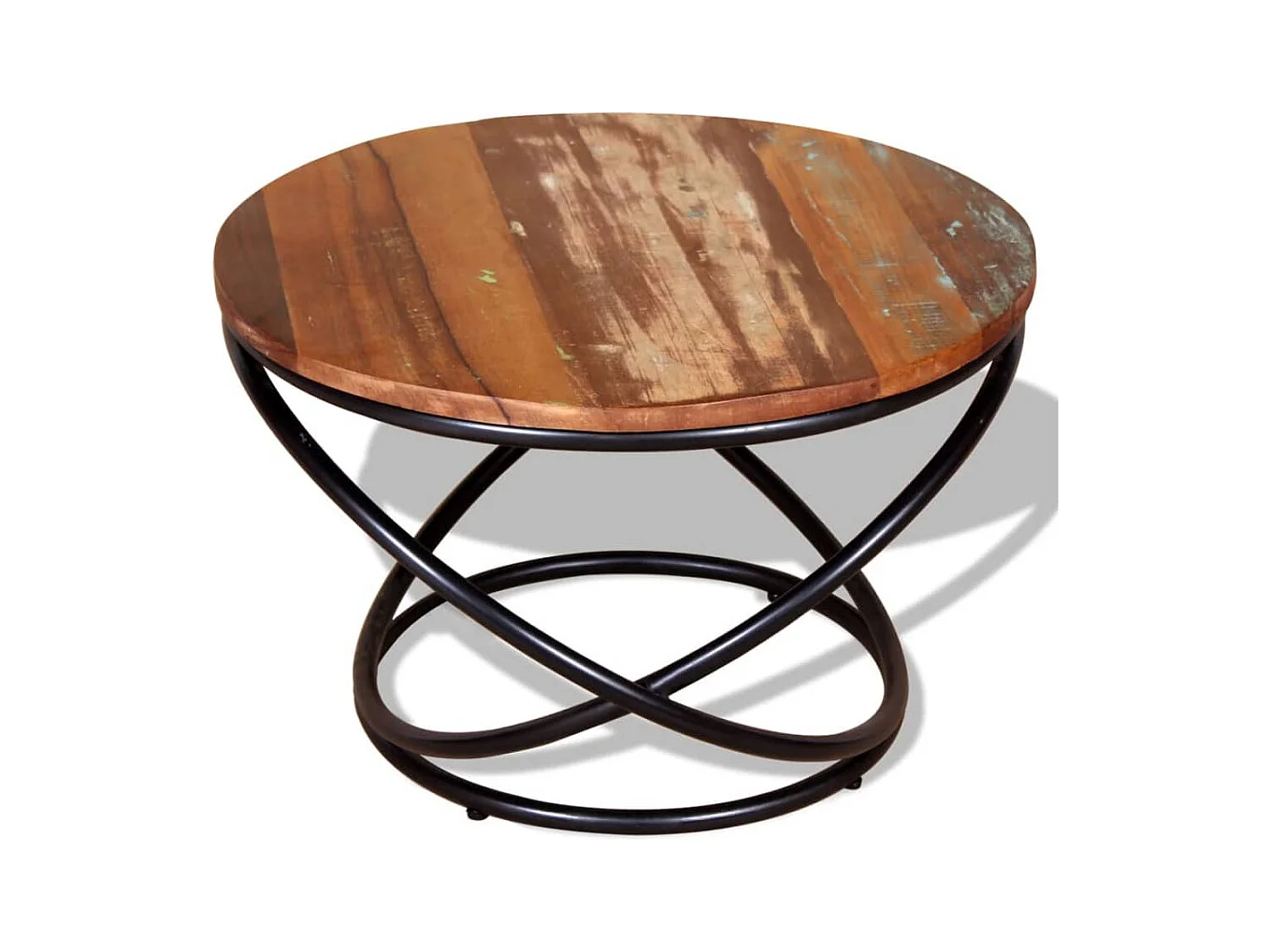 Mesa de centro | Mesa auxiliar salon madera contrachapada roble ahumado 40x40x35 cm SHL2932