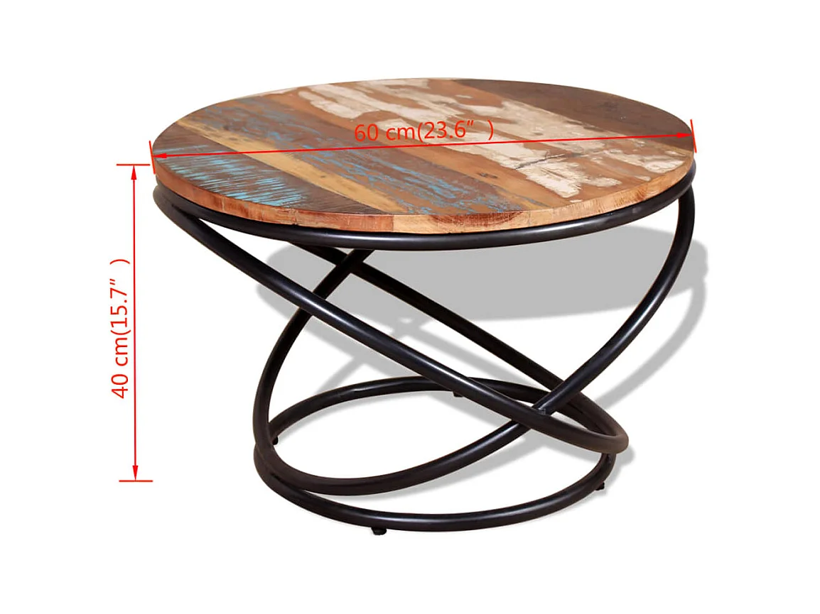 Mesa de centro | Mesa auxiliar salon madera contrachapada roble ahumado 40x40x35 cm SHL2932