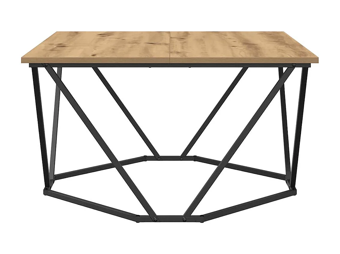Salontafel | Woonkamertafel | Koffietafel artisanaal eikenkleurig 80 x 80 x 45 cm