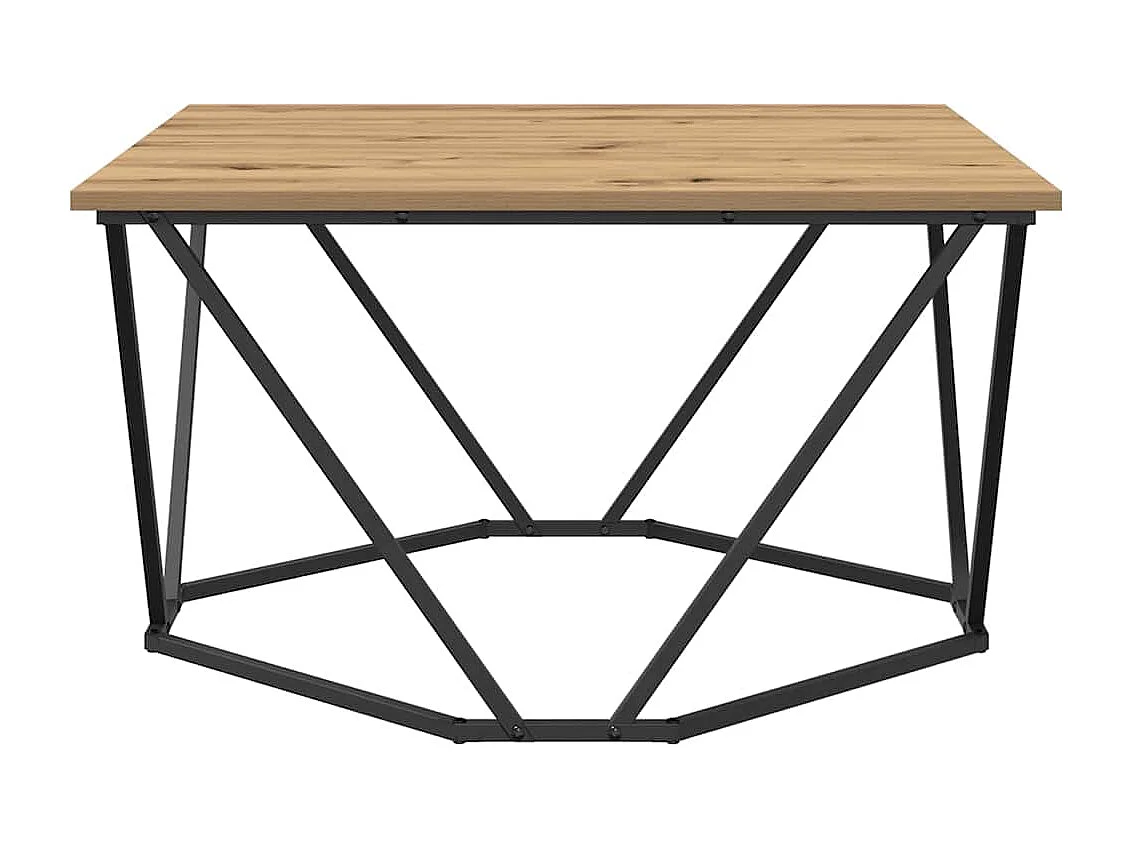 Salontafel | Woonkamertafel | Koffietafel artisanaal eikenkleurig 80 x 80 x 45 cm