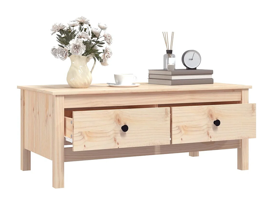 Couchtisch-Sofatisch-Beistelltische 100x50x40 cm Massivholz Kiefer SHL84959