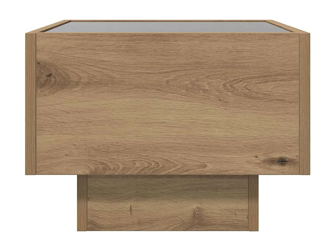 Table basse salon-Table d'appoint chêne artisanal 40x40x30 cm SHL5607