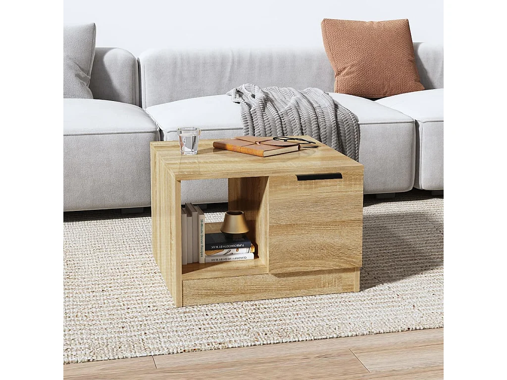 Couchtisch-Sofatisch-Beistelltische Sonoma-Eiche 50x50x36 cm Holzwerkstoff SHL95282