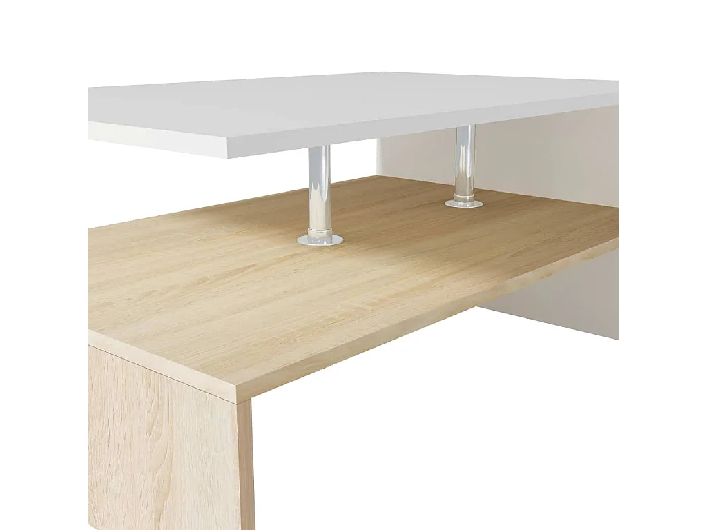Mesa de centro | Mesa de café | Mesa auxiliar 2 piezas Multicolor madera maciza reciclada SHL9778