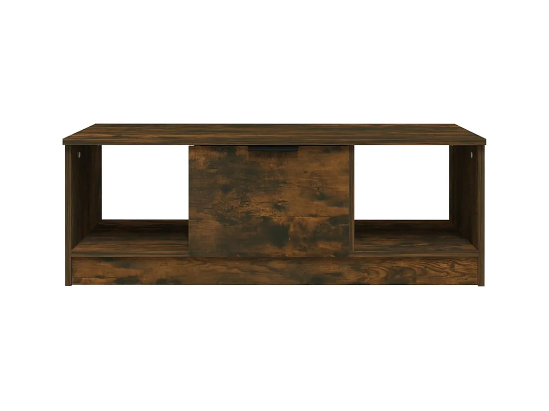Mesa de centro | Mesa auxiliar madera contrachapada negro 102x50x40 cm SHL124123